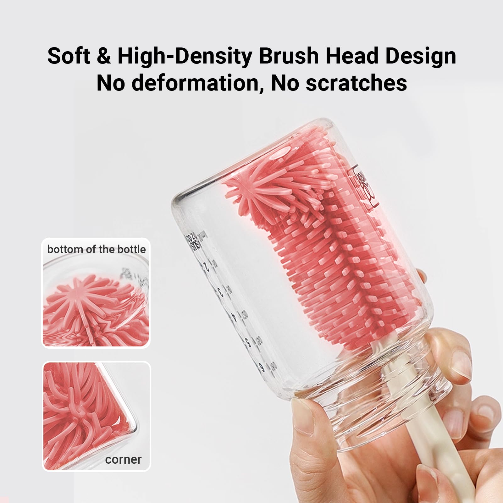 aynmer soap dispenser provides easy soap delivery during bottle cleaning.