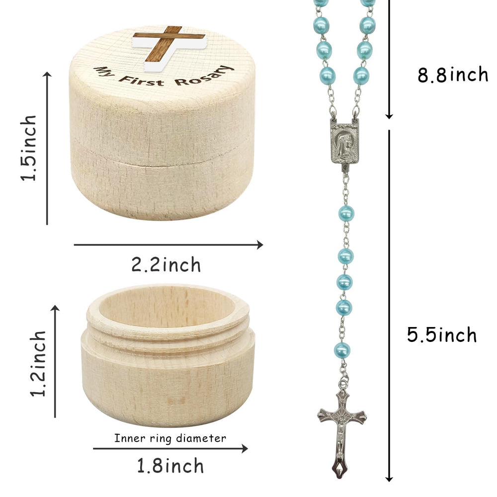Azbuk My First Rosary blue beads for meaningful gift