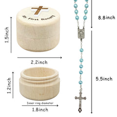 Azbuk My First Rosary blue beads for meaningful gift