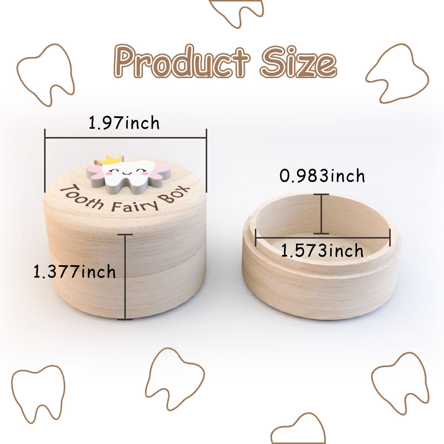 Azbuk Tooth Fairy Box offers a compact size for under-pillow placement.