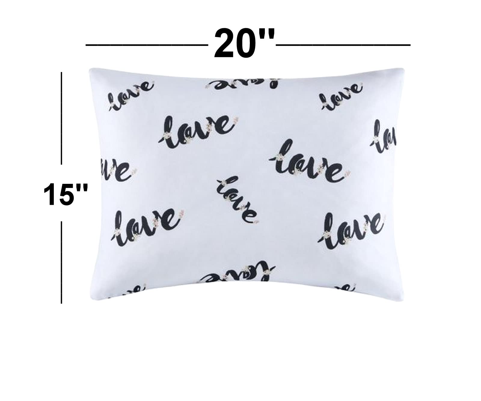 Azi 2 Love Print toddler travel pillow cover close-up stitching highlights durable zipper and fabric