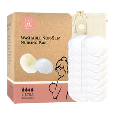 AZOLLIA non-slip nursing pad close-up shows absorbent core for leak protection.