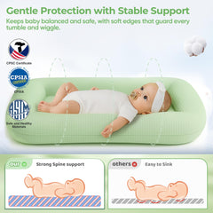 azopesy baby lounger breathable waffle fabric delivers year round temperature regulation