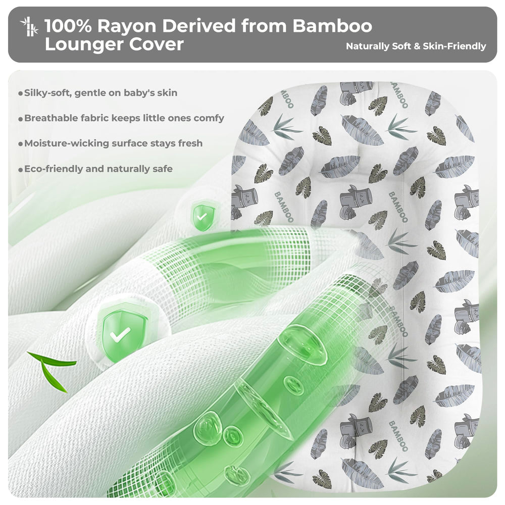 azopesy baby lounger wraparound bumper provides secure, cocoon-like support during playtime.
