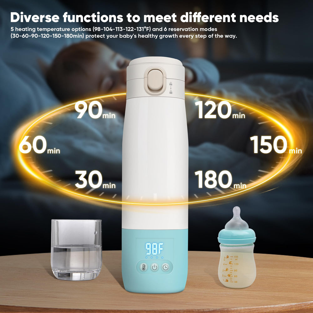 Azopesy bottle warmer temperature control ensures consistent warmth at set levels.