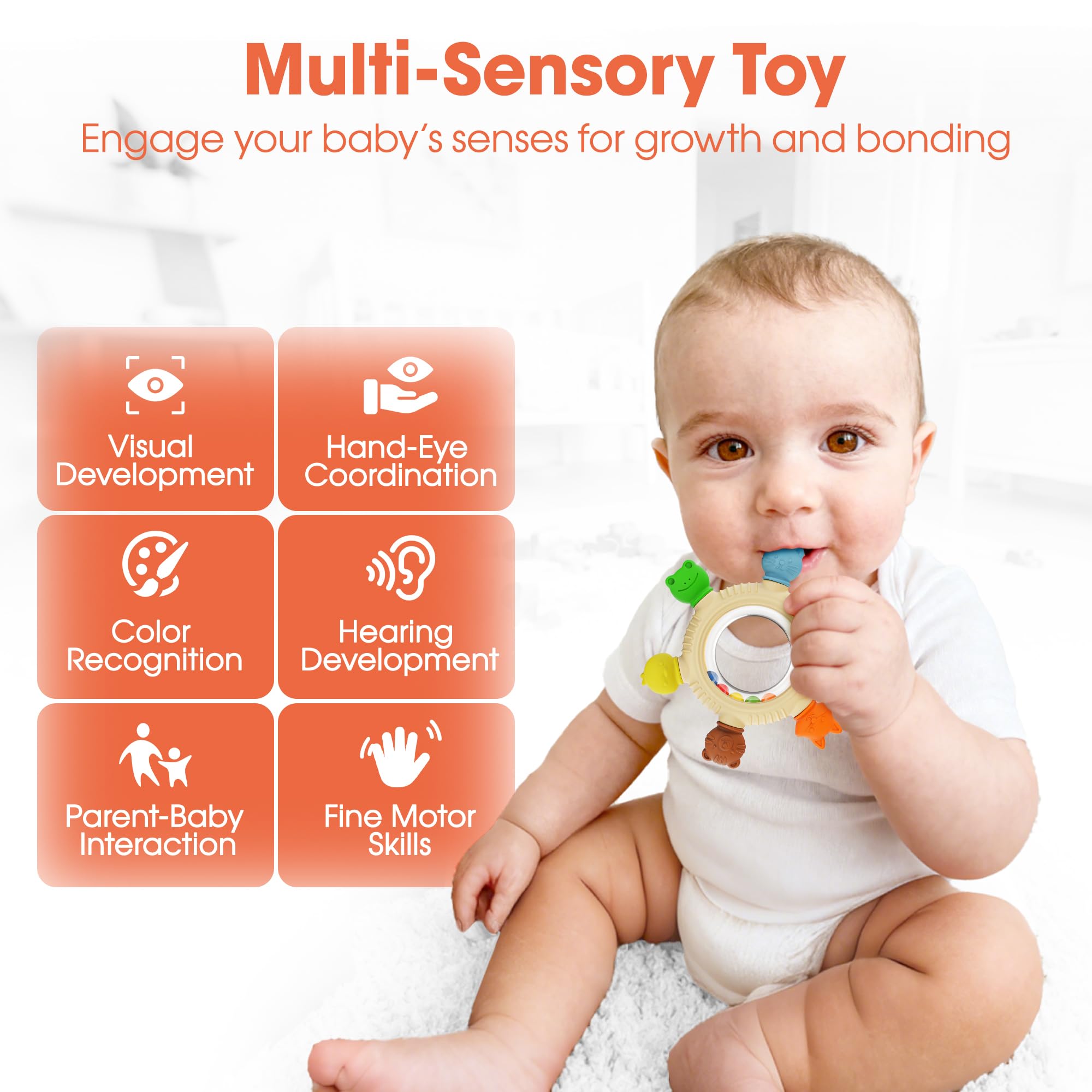 Azrra easy-grip-teether fits small hands for secure chewing