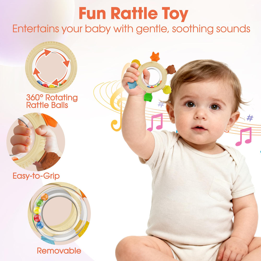 Azrra sensory-toy textures encourage exploration, sight, and grip