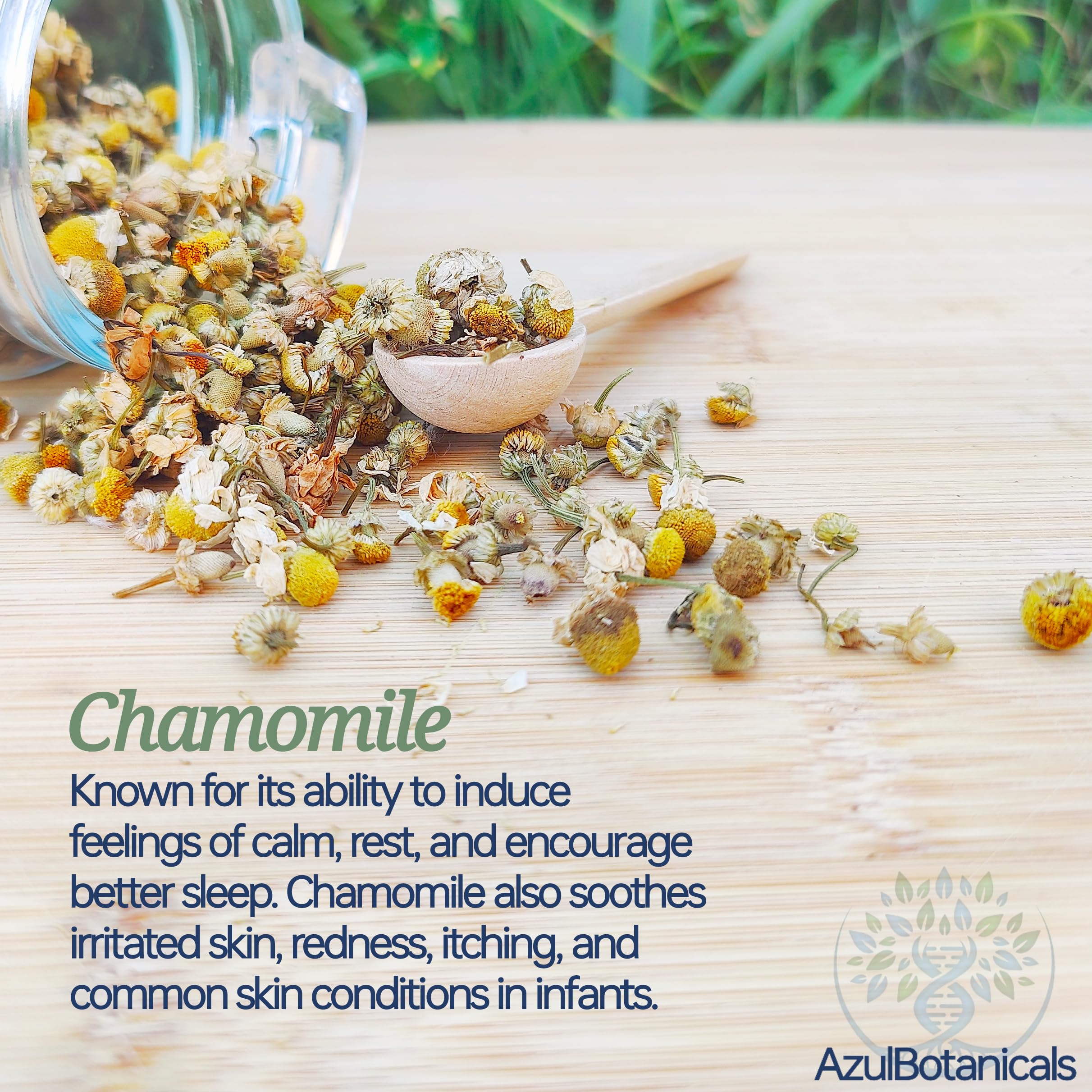 AzulBotanicals Baby Tallow Balm chamomile extract image highlights gentle hydration and soothing notes.