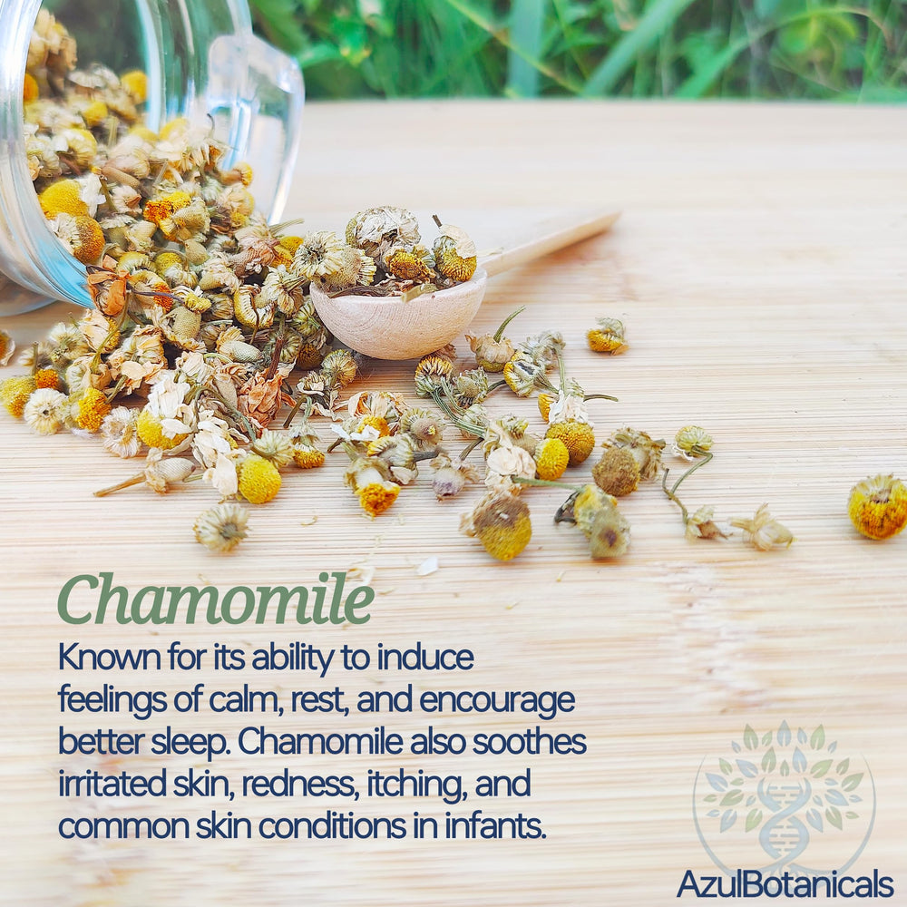 AzulBotanicals Baby Tallow Balm chamomile extract image highlights gentle hydration and soothing notes.