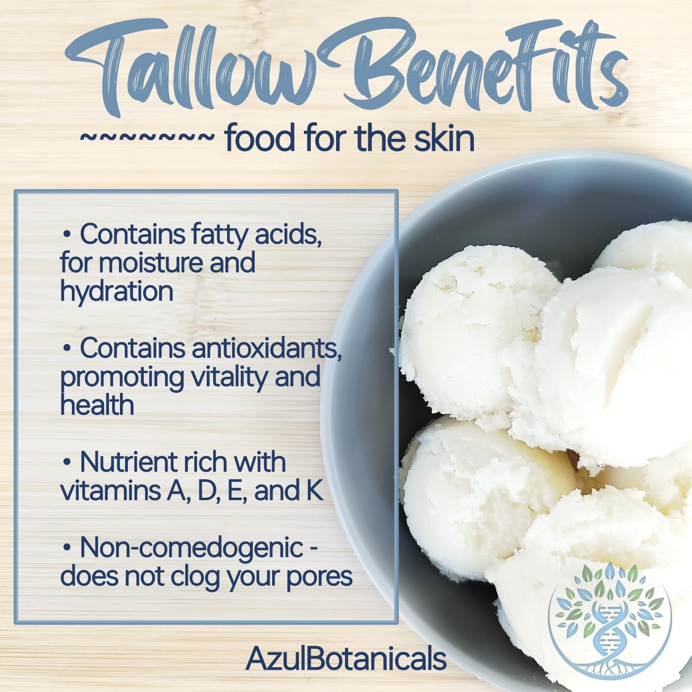 AzulBotanicals Baby Tallow Balm in use promotes a hydrating routine for delicate skin.