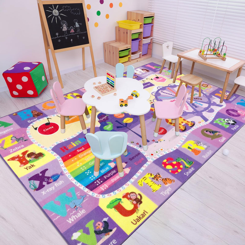 B BENRON washable rug remains vibrant after frequent spot cleans.