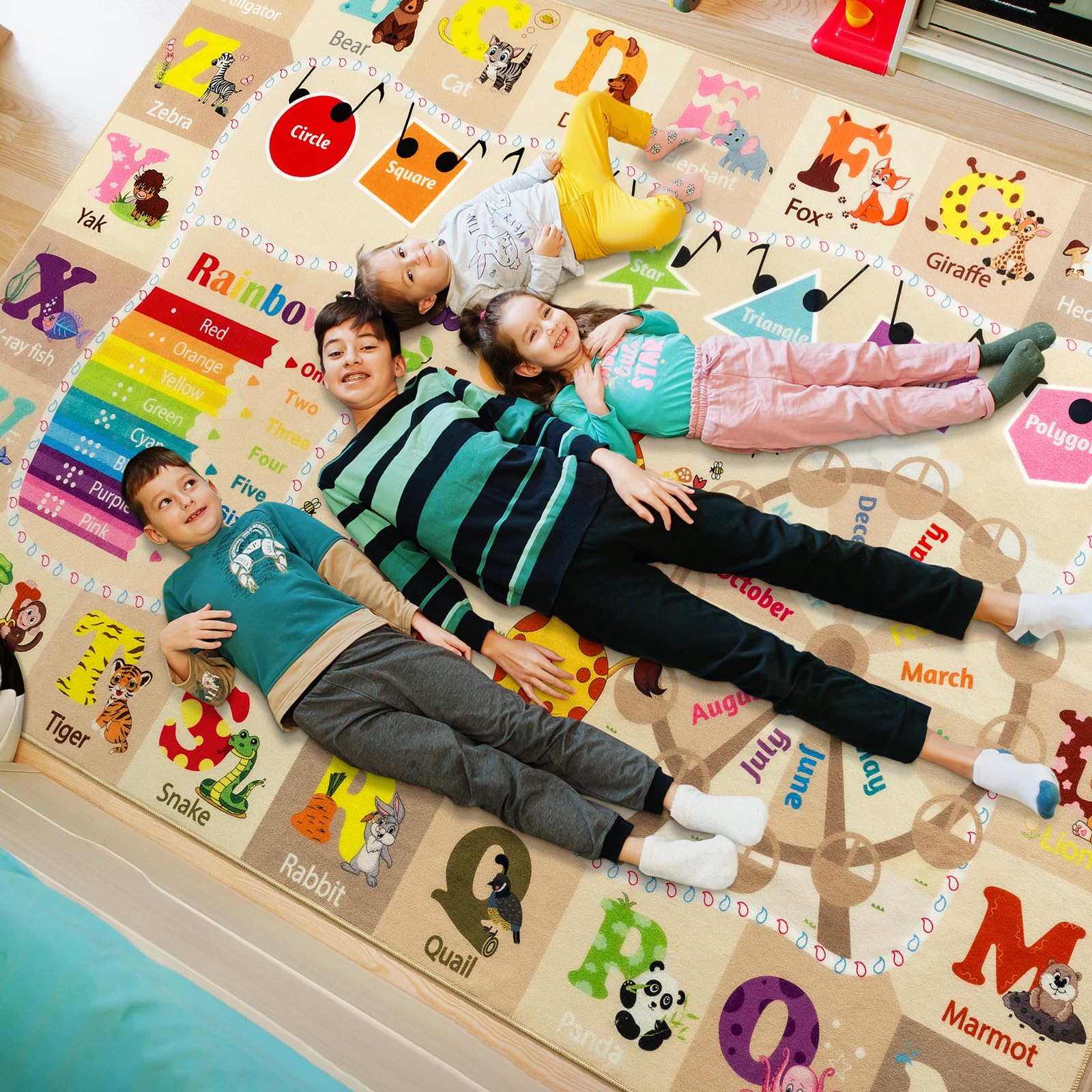 B BENRON rug is machine-washable and easy to spot-clean for busy families.