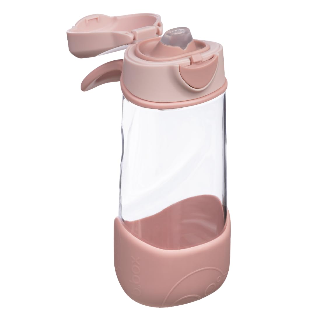 b.box 15 oz Sport Spout triangle-grip bottle for easy school hydration.