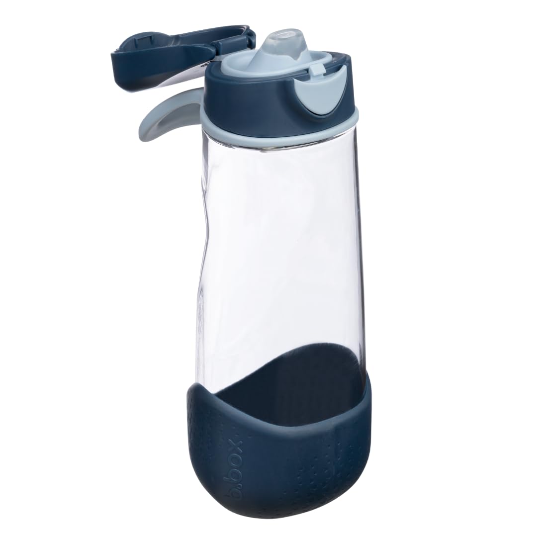 b.box 20 oz sport spout bottle triangle grip makes it easy for kids to hold securely.