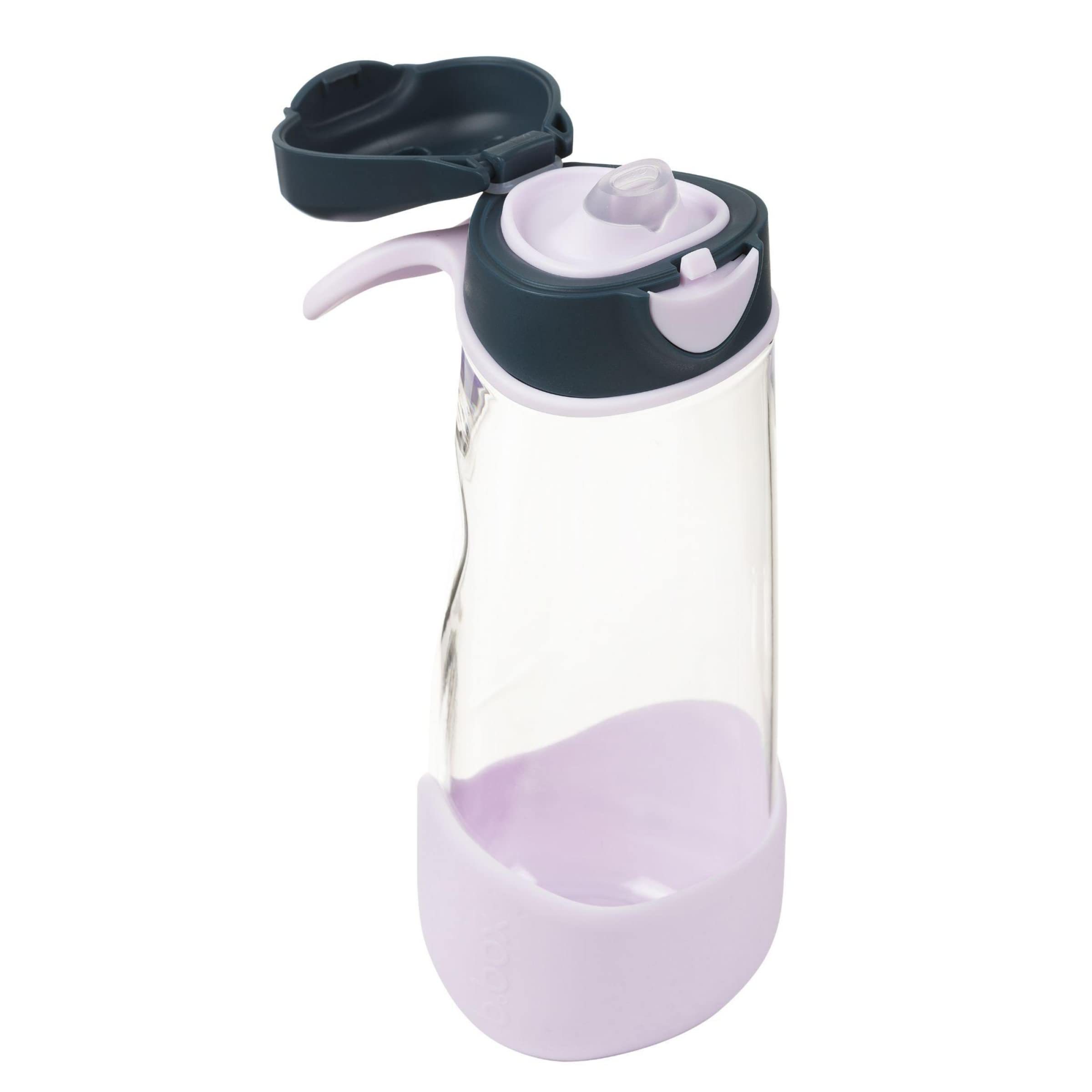b.box 20oz Sport Spout bottle with triangle grip helps kids hold securely at school