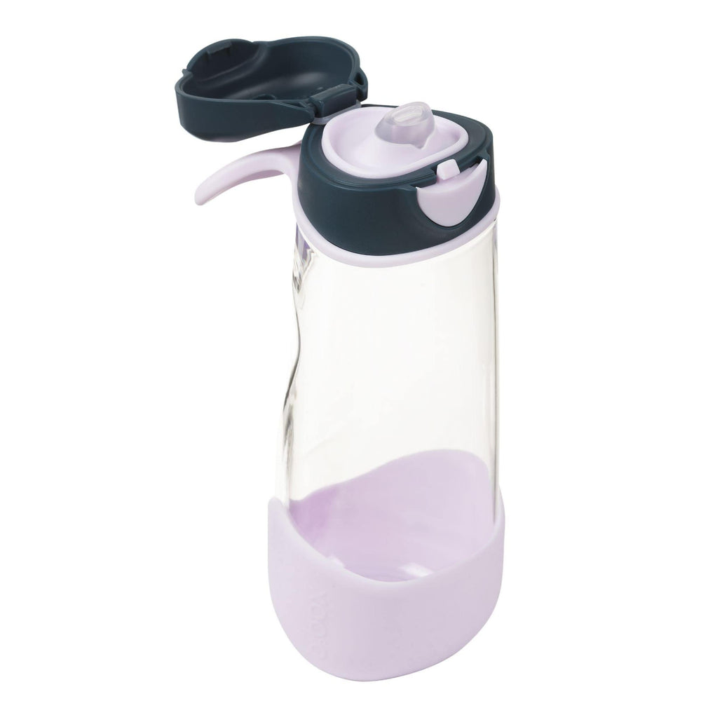 b.box 20oz Sport Spout bottle with triangle grip helps kids hold securely at school