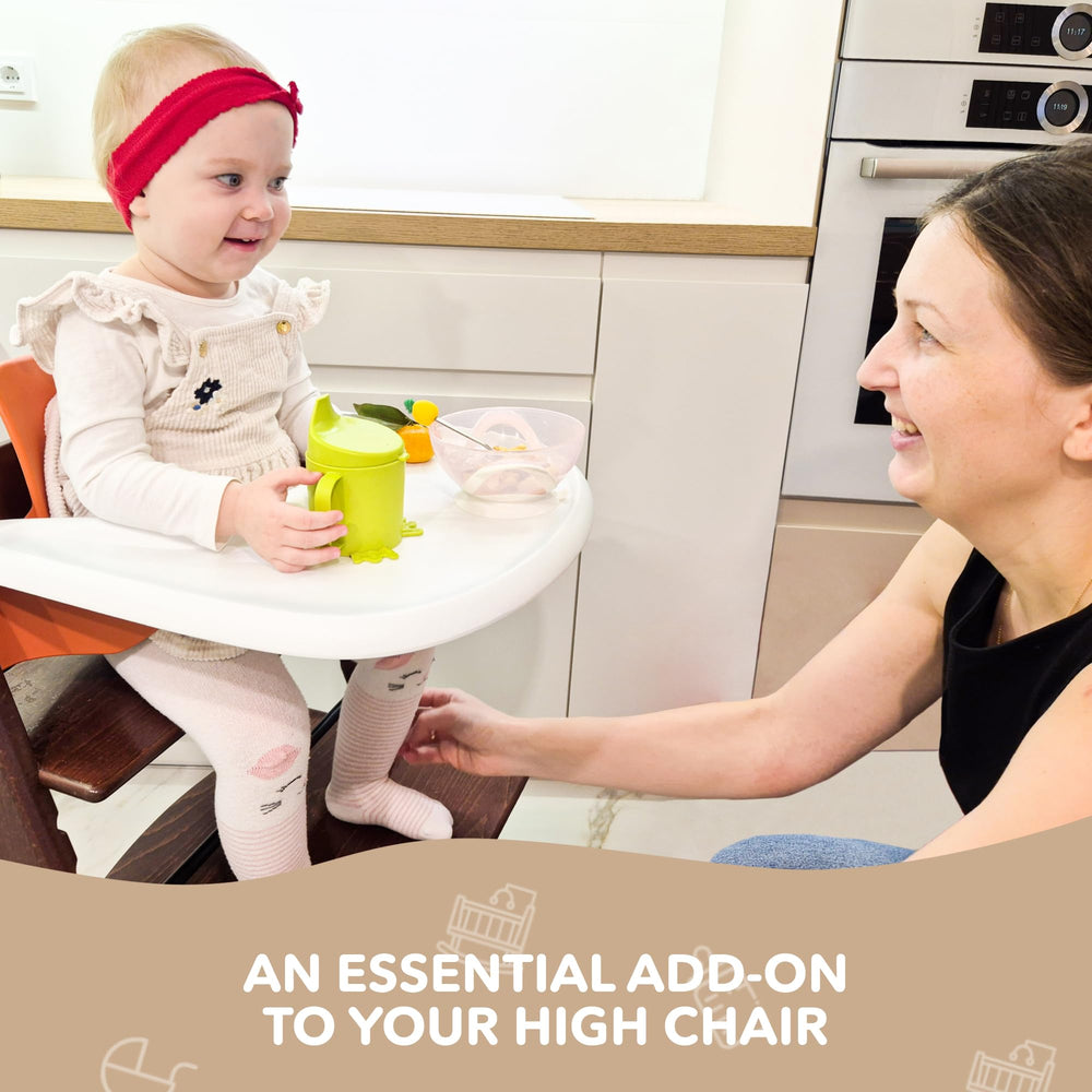 Babarta high chair tray easy assembly shown for a tool-free setup