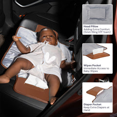 BabbleRoo changing pad head support for comfortable diaper changes