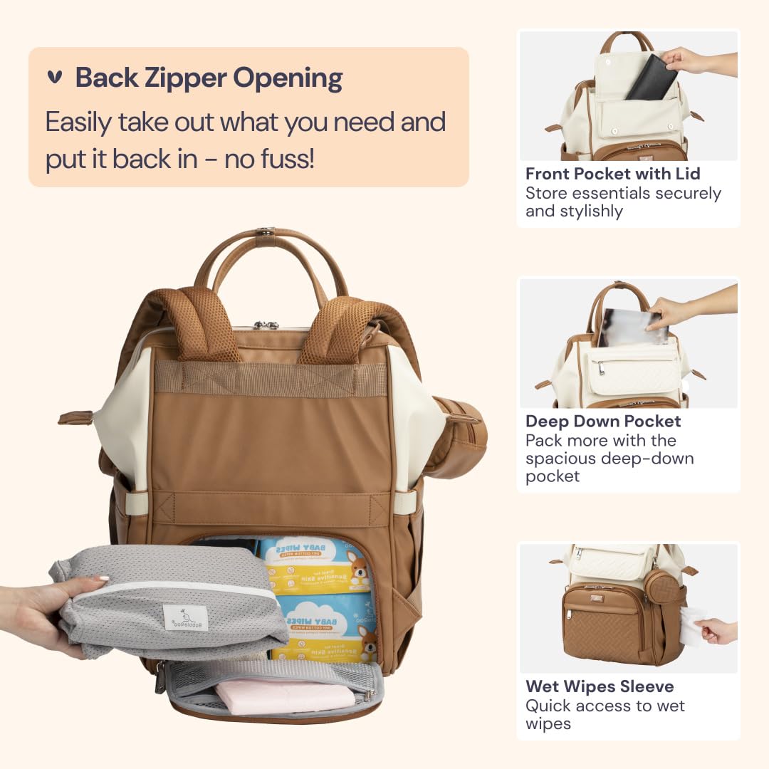 BabbleRoo changing pad folded 23x14.5 shows easy-clean comfort on the go.