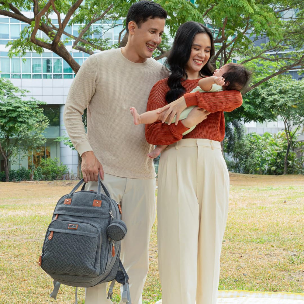 BabbleRoo Diaper Bag Backpack cushioned straps improve comfort on long days.