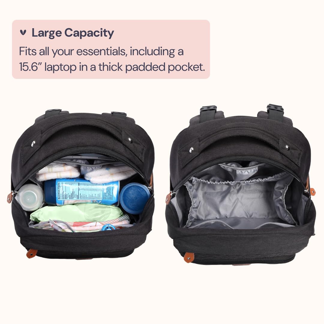 BabbleRoo diaper bag foldable changing pad ready for quick diaper changes.