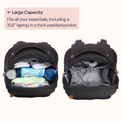 BabbleRoo diaper bag foldable changing pad ready for quick diaper changes.