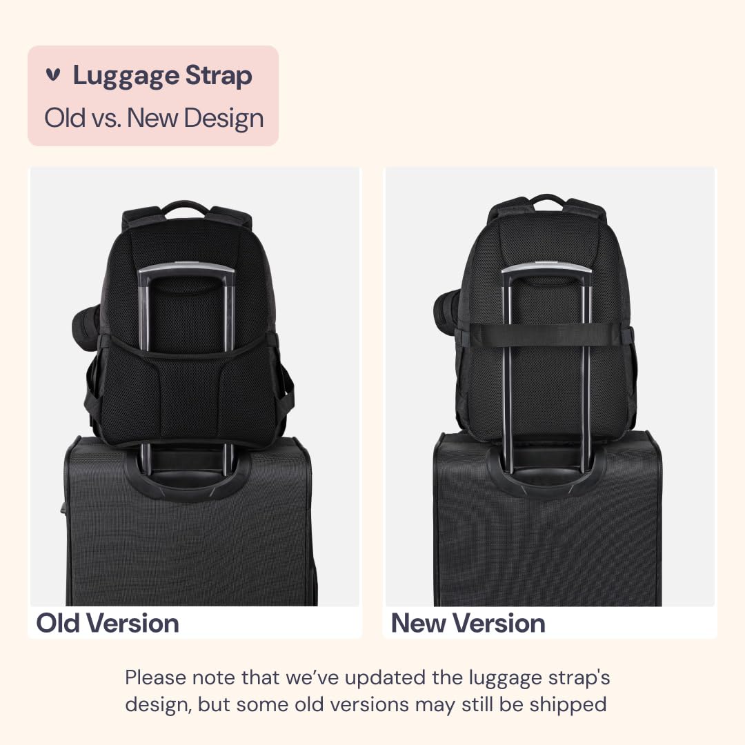 BabbleRoo diaper bag insulated bottle slots keep bottles upright while traveling.
