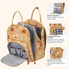 BabbleRoo diaper bag backpack pacifier case keeps essentials within reach