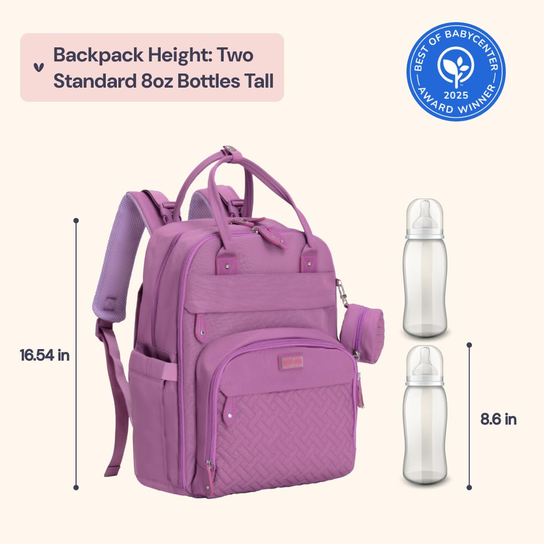 BabbleRoo diaper bag backpack pacifier case keeps essentials within reach.