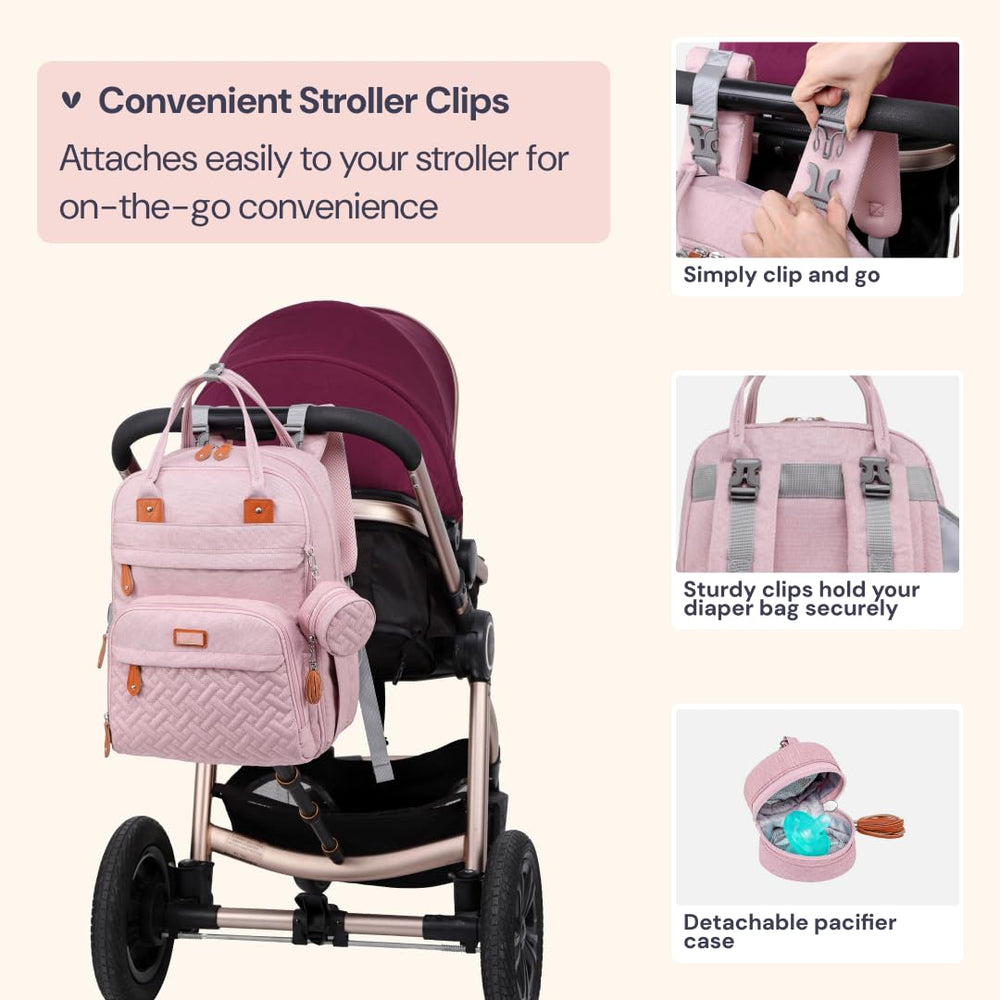 BabbleRoo detachable pacifier holder for quick access