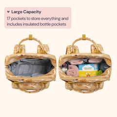 BabbleRoo diaper bag backpack stroller straps keep baby gear hands-free