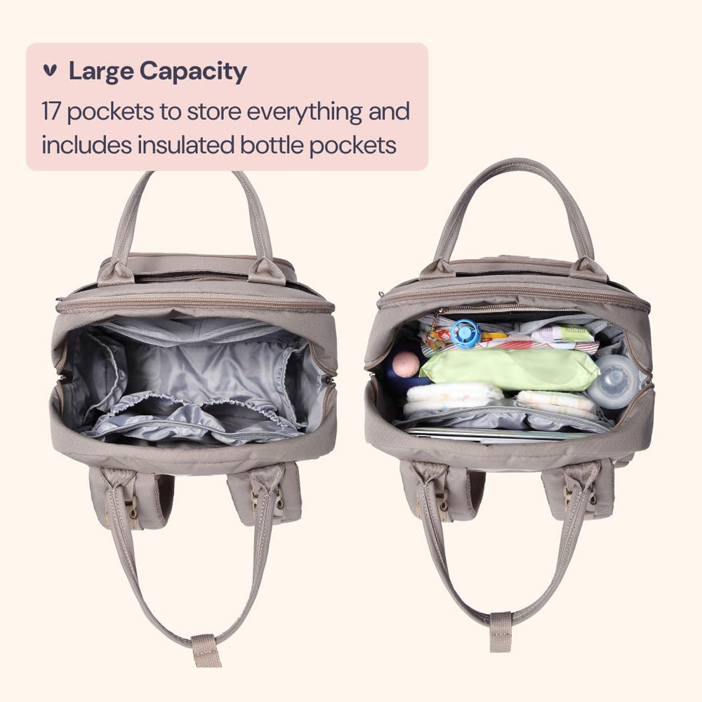 BabbleRoo diaper bag close-up of water resistant fabric for daily outings