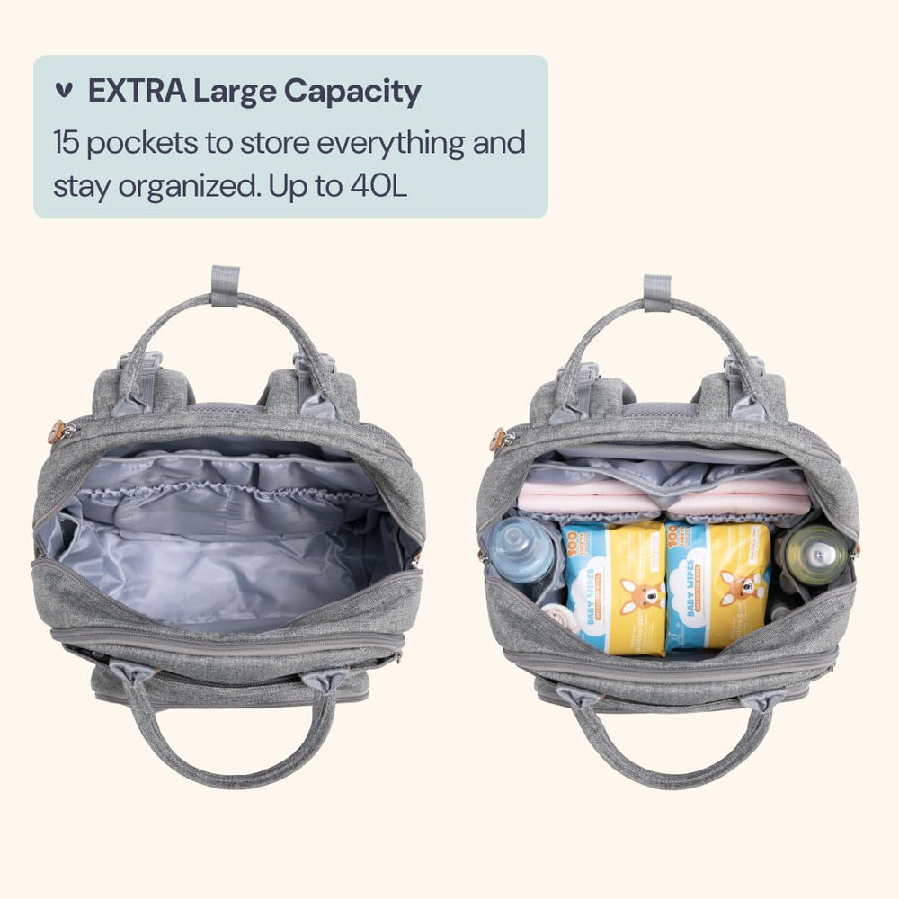 BabbleRoo folding changing mat included for quick diaper changes