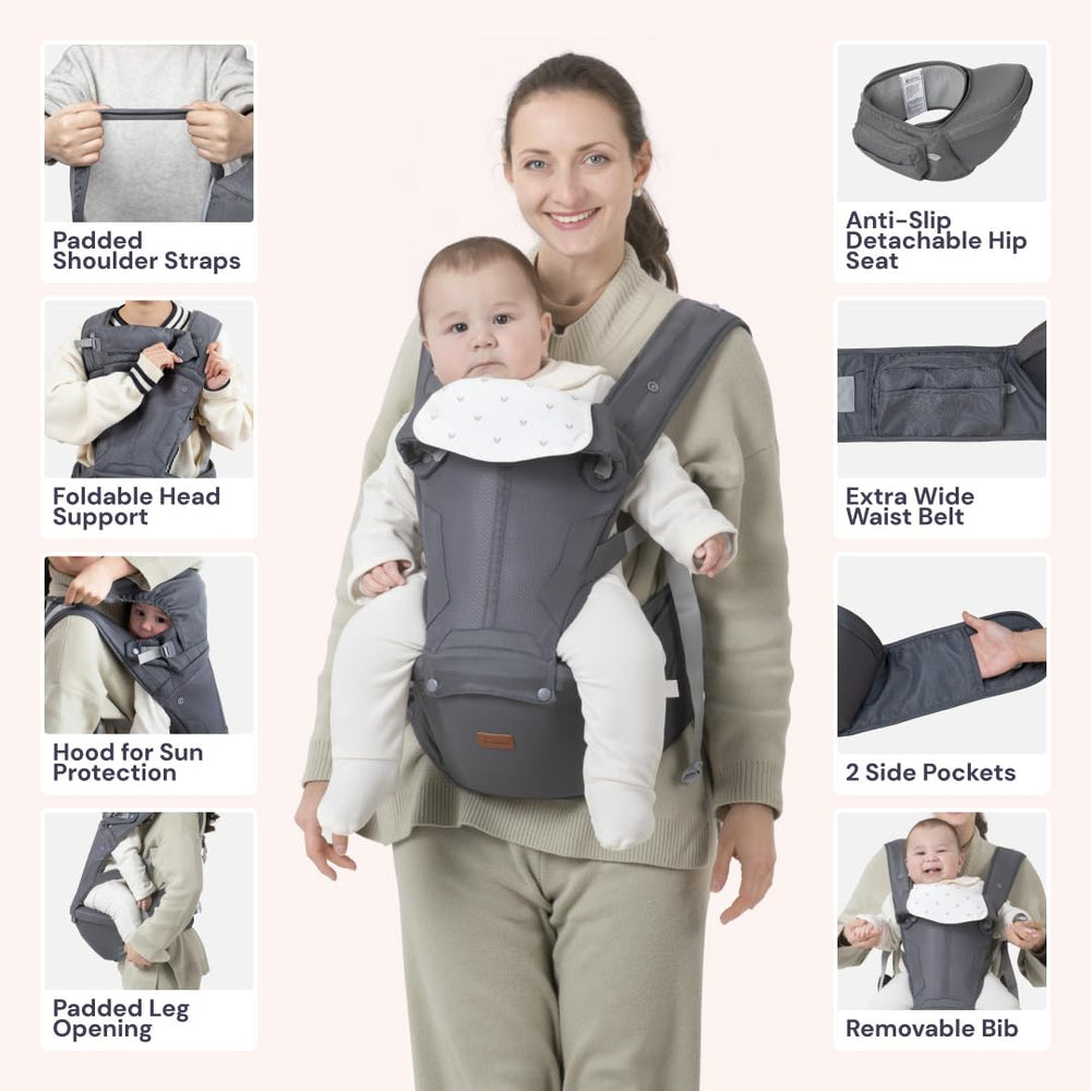 BabbleRoo Grow Carrier back-carry option frees your hands while keeping baby secure.