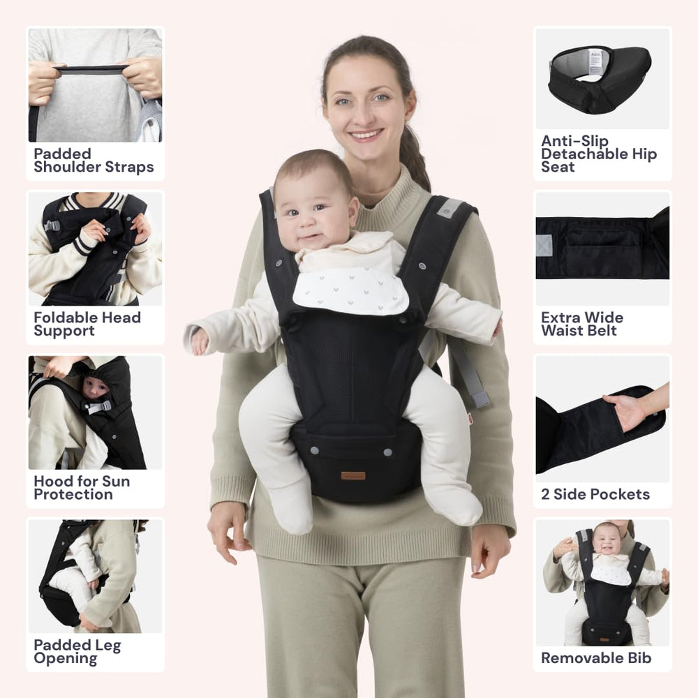 BabbleRoo Grow Carrier back carry demonstration for longer wear