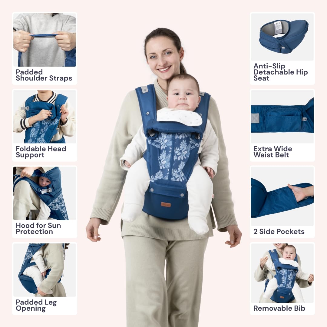 BabbleRoo Grow Carrier back carry supports mobility while you multitask.