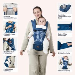 BabbleRoo Grow Carrier back carry supports mobility while you multitask.