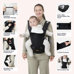 BabbleRoo Grow Carrier back carry demonstration for longer wear