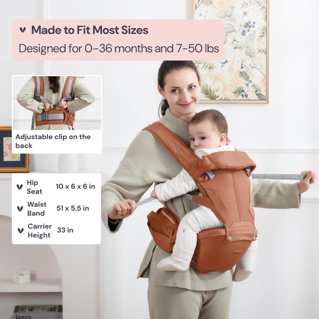BabbleRoo Grow Carrier ergonomic back support reduces strain during wear
