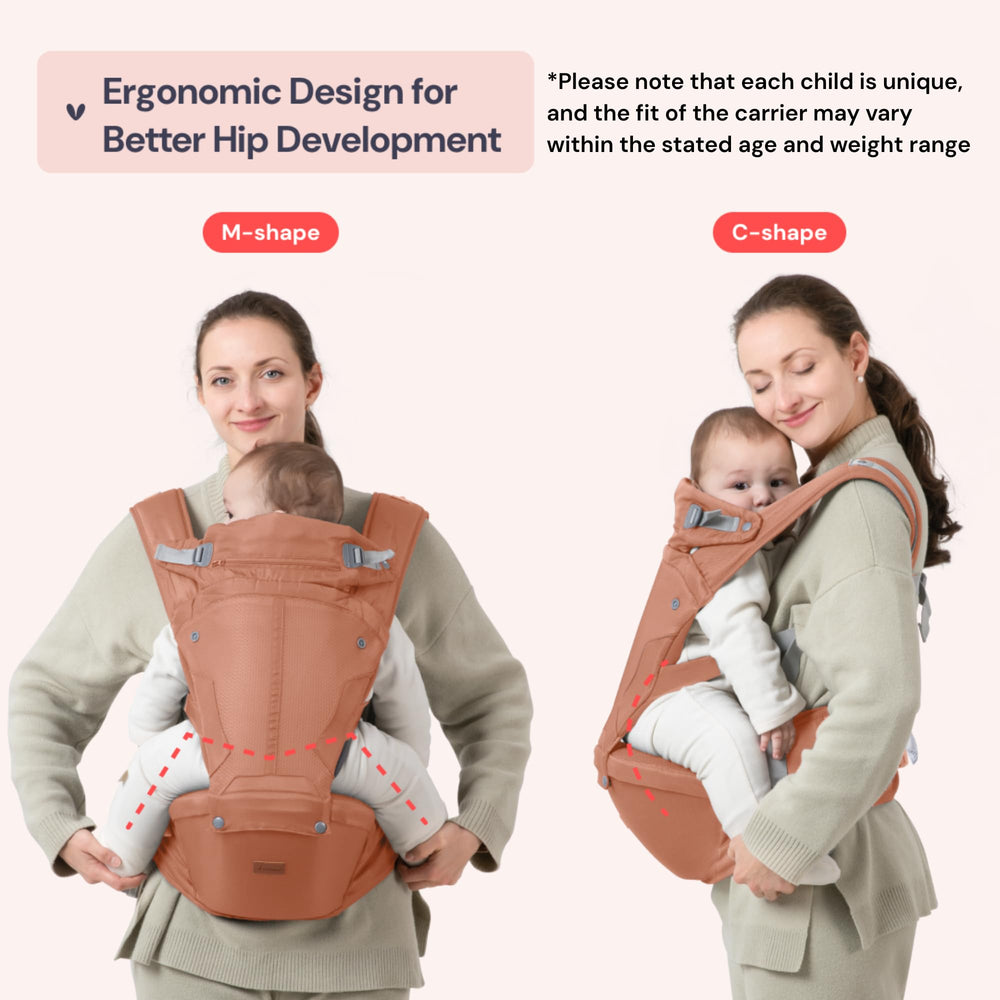 BabbleRoo Grow Carrier front carry setup for easy daily errands