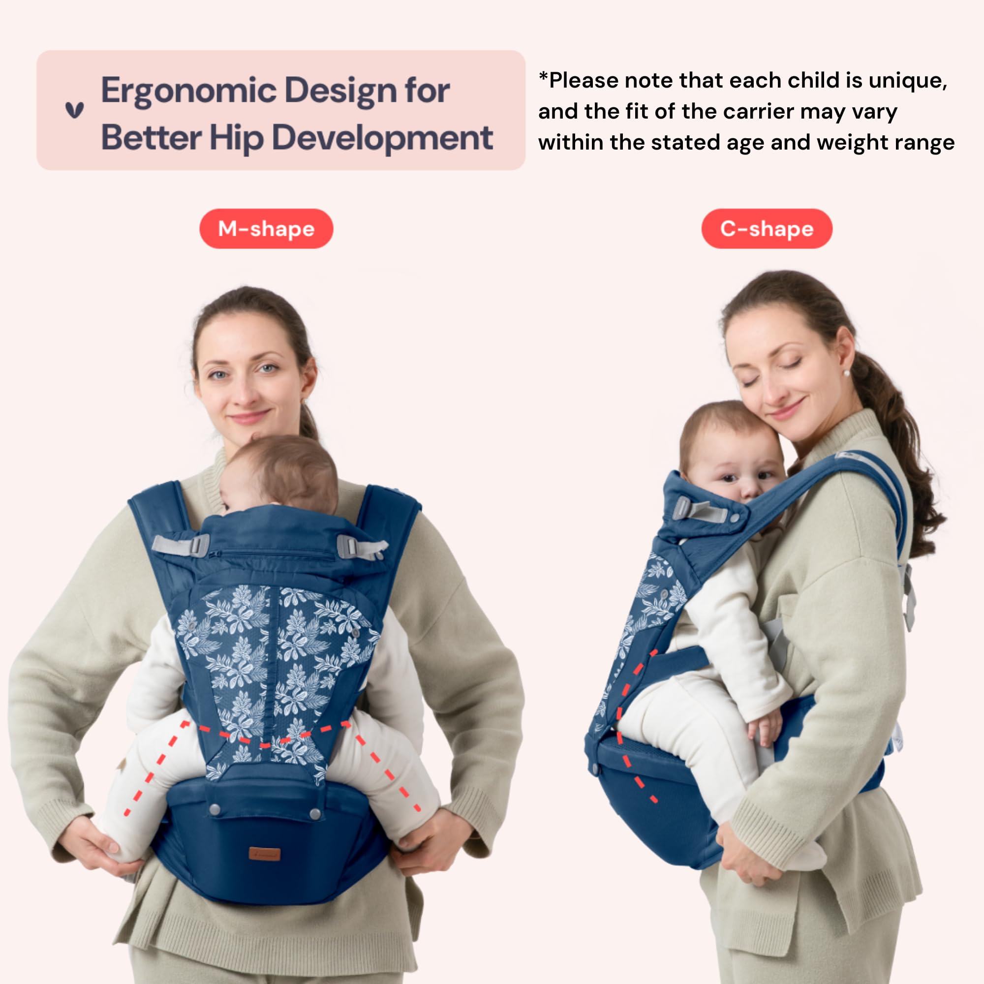 BabbleRoo Grow Carrier front carry for close contact with hands-free practicality.