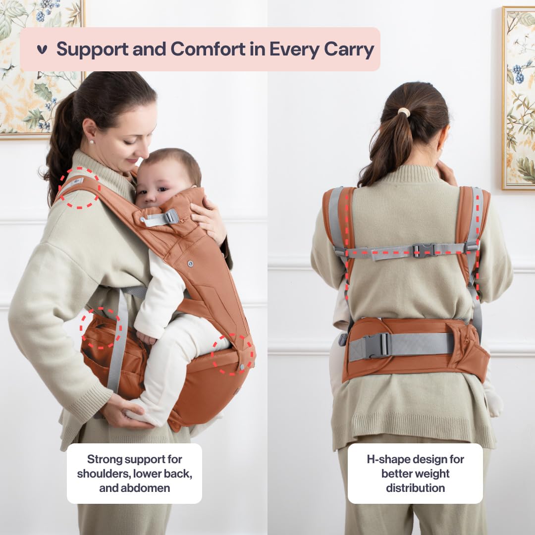 BabbleRoo Grow Carrier head support for added infant comfort
