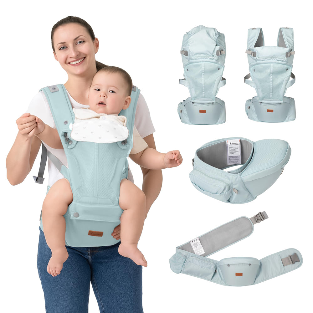 BabbleRoo Grow Carrier hip-seat providing secure hip support for toddlers.