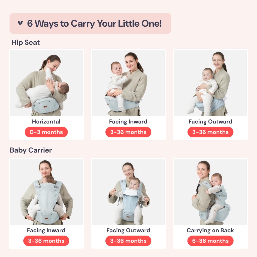 BabbleRoo Grow Carrier hood provides sun protection during strolls.