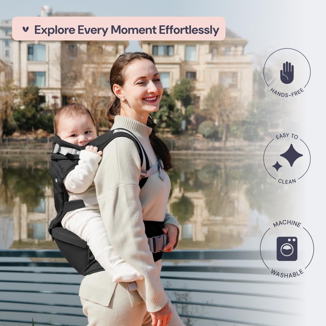 BabbleRoo Grow Carrier padded leg openings reduce pressure points