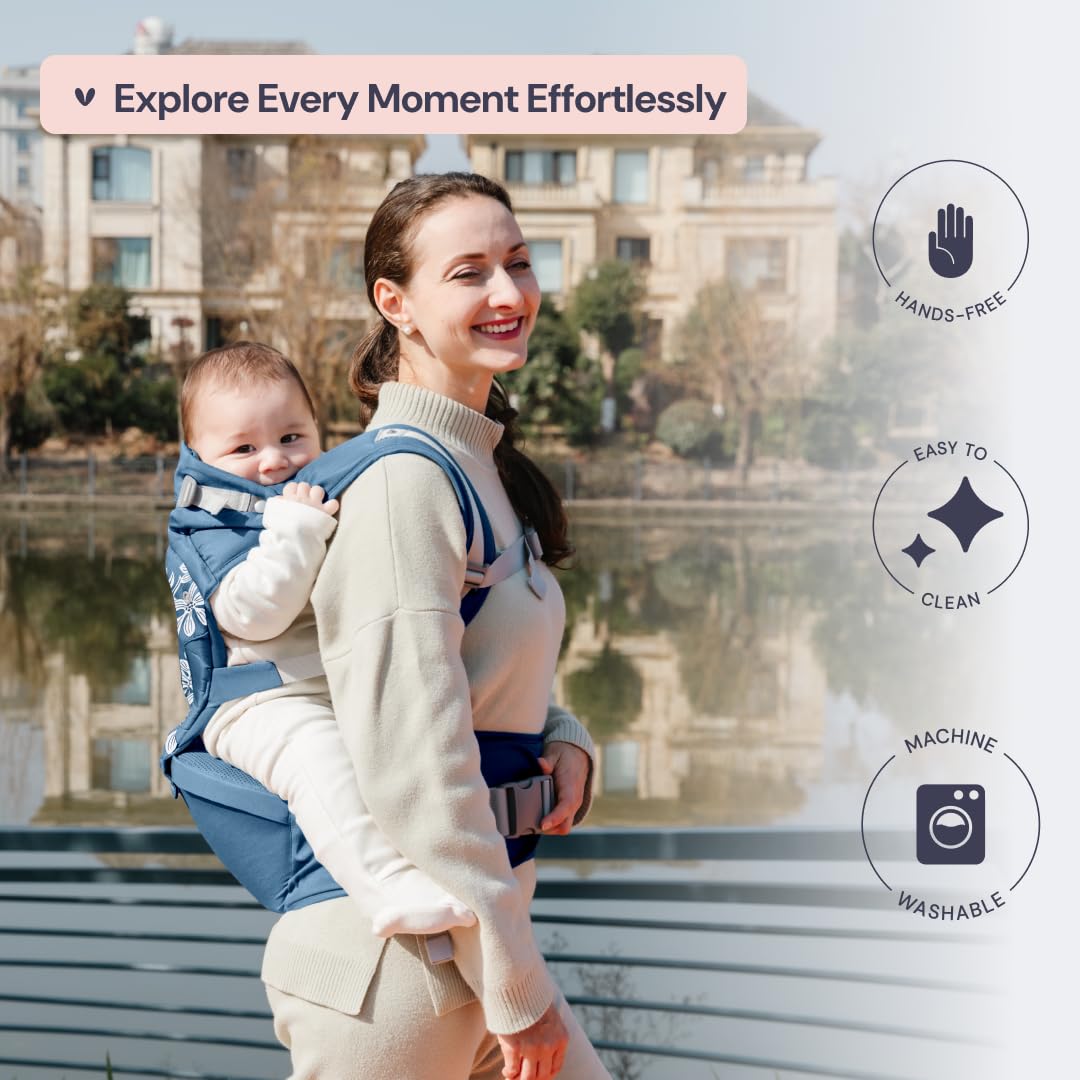 BabbleRoo Grow Carrier padded leg openings reduce friction during wear.