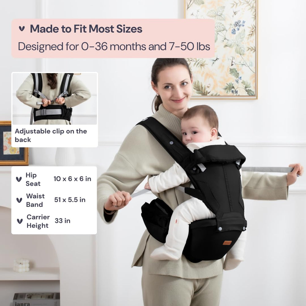 BabbleRoo Grow Carrier waist cushion enhances wearer comfort