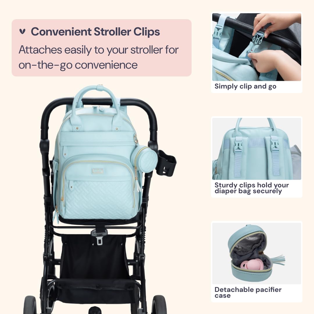 BabbleRoo leather diaper bag backpack 180-day warranty and responsive support