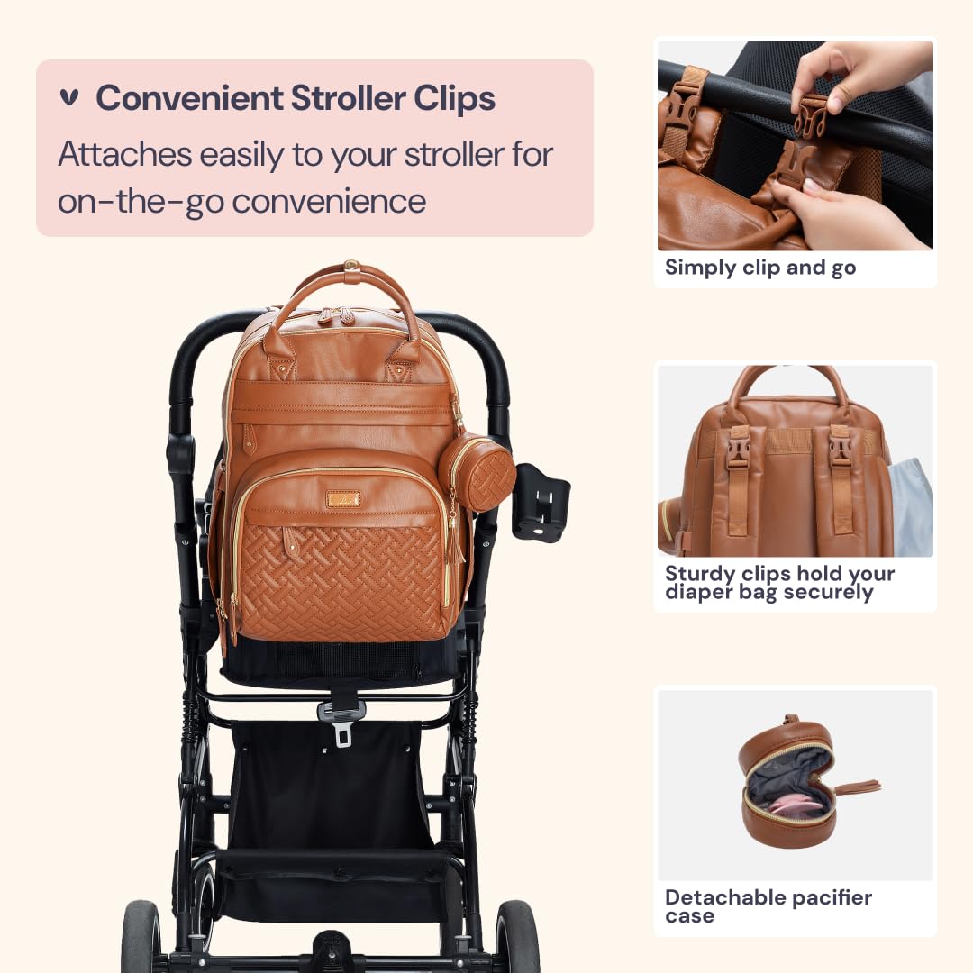 BabbleRoo laptop compartment fits up to 15.6" device during outings