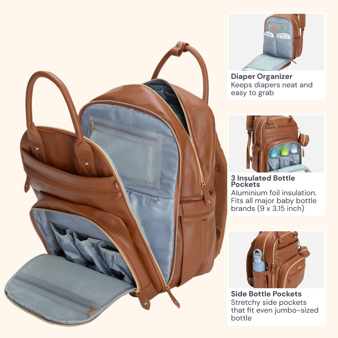BabbleRoo stroller straps attached for hands-free travel